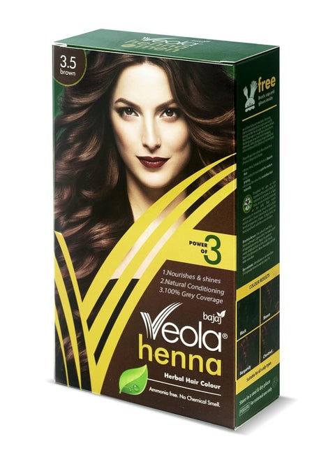 Henna Herbal Hair Colour 3.5 Brown 60g