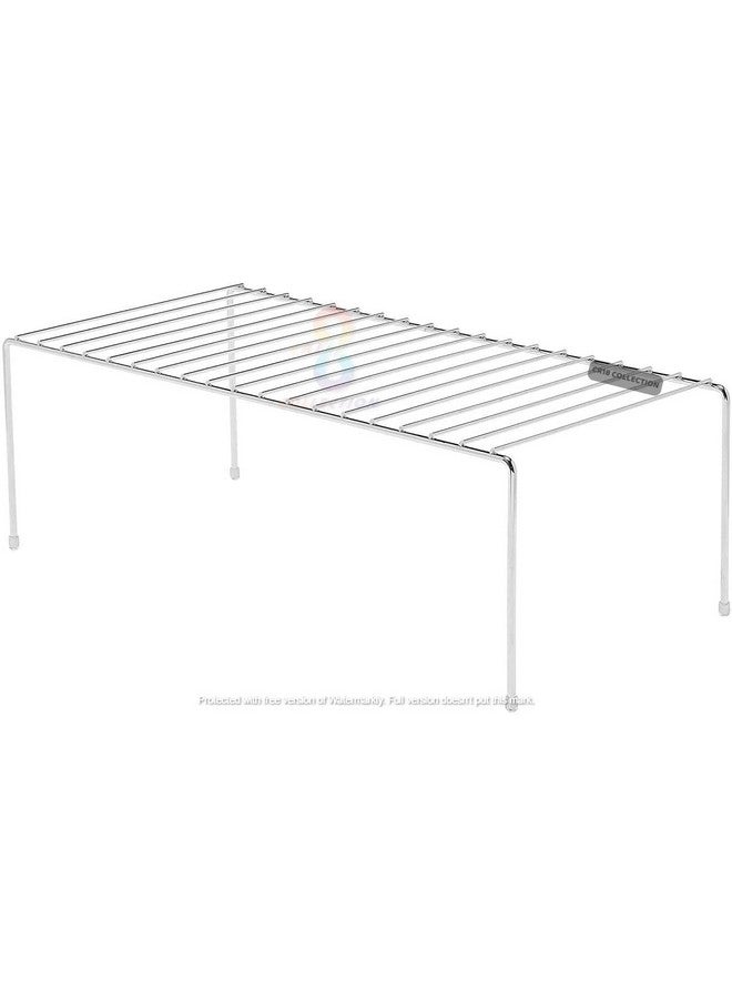 12FOR COLLECTION 2pcs Stainless Steel Kitchen Dish Rack Expandable Storage Shelves for Kitchen Cabinets Multipurpose Organizer Extend Up to 580 mm , Free Standing, Tiered Shelf - Image 5