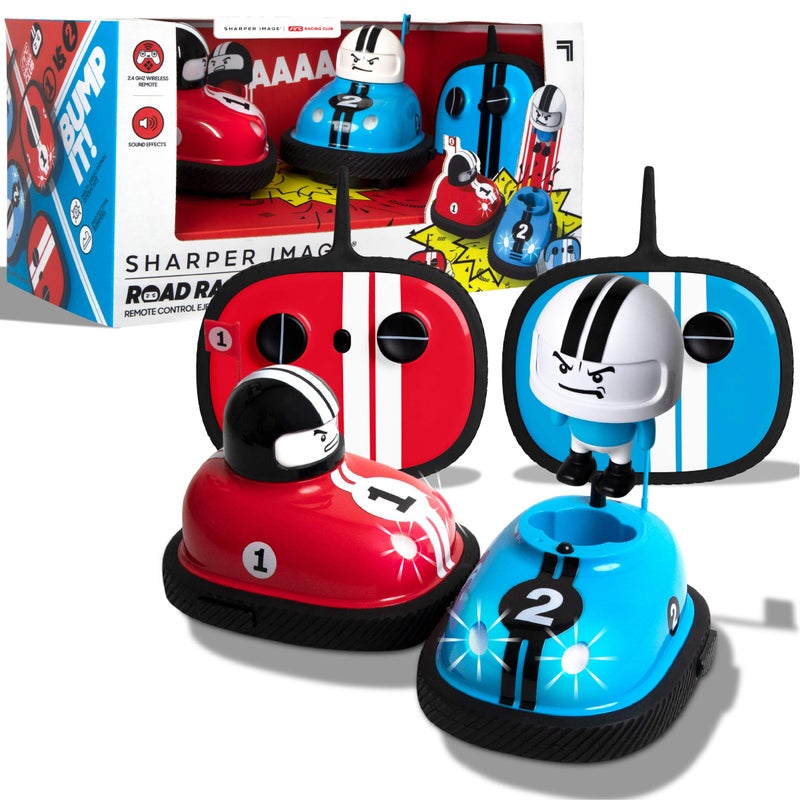 Sharper Image Road Rage Remote Control Cars Mini RC Speed Ejector Bumper Cars 2 Player Head to Head Battle Game with Ejecting Drivers Sounds Lights Fun Indoor Kids Toys for Ages 6 and Up - Image 2