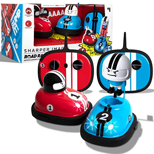Sharper Image Road Rage Remote Control Cars Mini RC Speed Ejector Bumper Cars 2 Player Head to Head Battle Game with Ejecting Drivers Sounds Lights Fun Indoor Kids Toys for Ages 6 and Up - Image 1