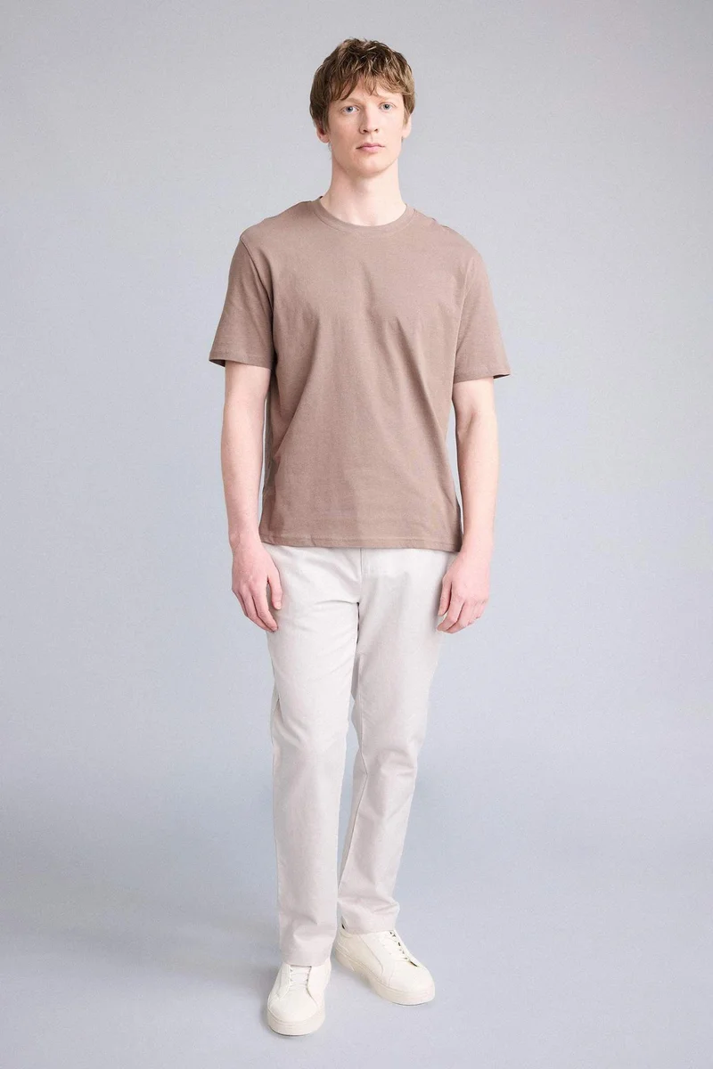 DeFacto Regular Fit Crew Neck 100% Cotton Short Sleeve T-Shirt