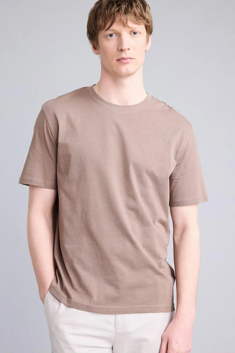 DeFacto Regular Fit Crew Neck 100% Cotton Short Sleeve T-Shirt