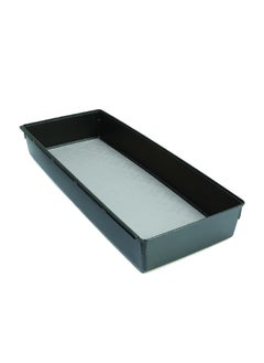 Rubbermaid No-Slip Interlocking Rectangular Drawer Organizer Black 2 x 6 x 15 Inch 1994535  - Image 1