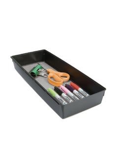 Rubbermaid No-Slip Interlocking Rectangular Drawer Organizer Black 2 x 6 x 15 Inch 1994535  - Image 2
