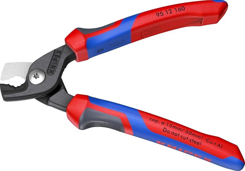 KNIPEX 95 12 160 StepCut Cable Shears with Multi-Component Handle - 160mm - Image 2