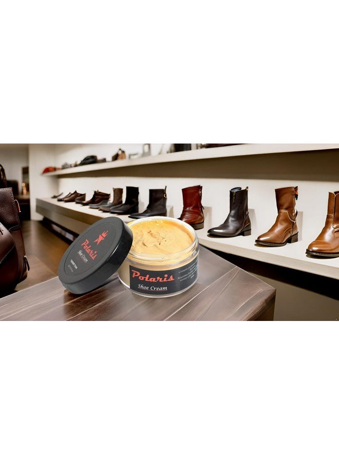 Polaris - polaris High Shine Leather Shoe Cream All Colors- 60gm (Light Tan) - Image 1