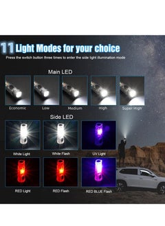 Generic Mini Outdoor Camping Searchlight TYPE-C Rechargeable Mini Portable LED Flashlight Keychain Flashlight 11 Lighting Modes  - Image 2