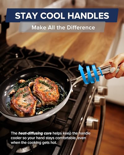Nuwave Lux 13-Piece Premium Cookware Collection, Next-Generation G11 Duralon Blue Ceramic Nonstick, Ultra Durable, PFAS-Free, Lightweight & Works on All Cooktops - Image 4