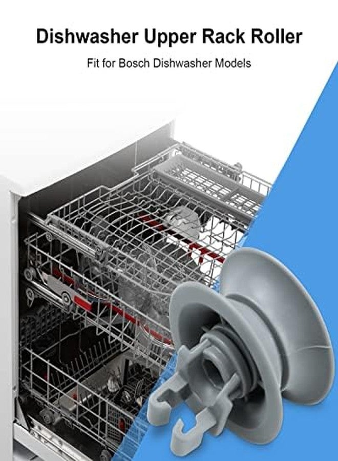 YIGUCS 611666 Dishwasher Upper Rack Roller Fit for Bosch Repleace dishrack roller 00611666 PS8727423 00165313 165313 AH3477770 EA3477770 AP4355370 PS3477770, 4Pcs - Image 2