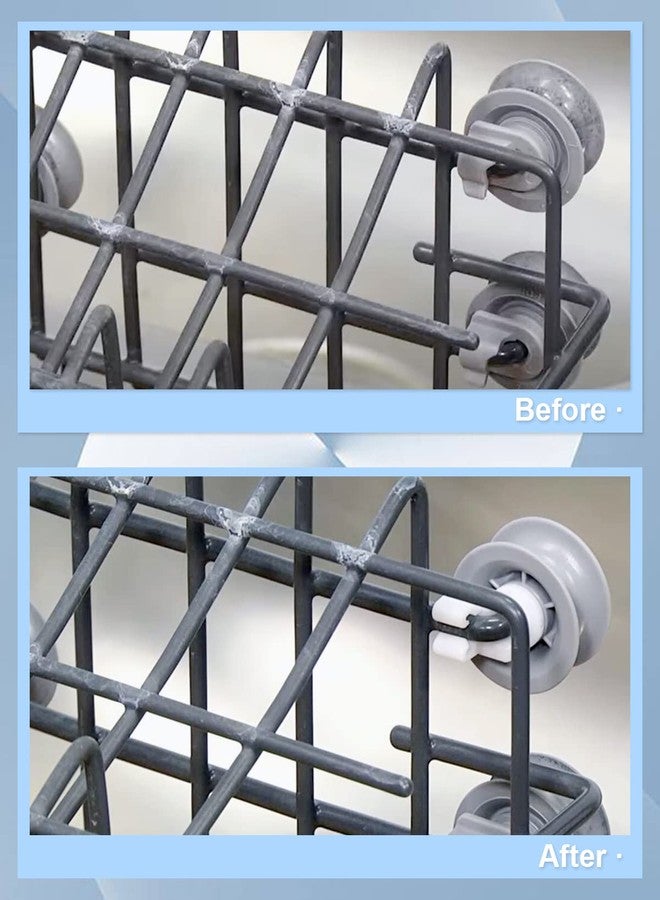 YIGUCS 611666 Dishwasher Upper Rack Roller Fit for Bosch Repleace dishrack roller 00611666 PS8727423 00165313 165313 AH3477770 EA3477770 AP4355370 PS3477770, 4Pcs - Image 3