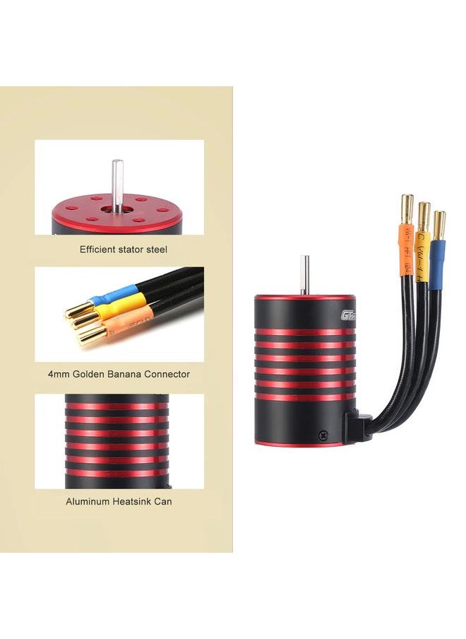 Thoraya GTSKYTENRC 3650 Brushless Motor 3600KV Waterproof Motor 60A ESC T Plug 25KG Servo for 1/10 RC Car Truck  - Image 5