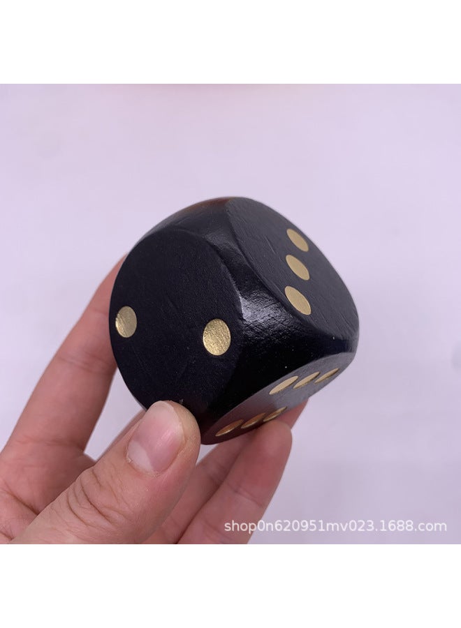 لعبة النرد الكبيرة من الخشب الصلب المباشر مقاس 5 سم، نقاط زاوية مستديرة، غربال ملون، طاولة لعبة الدعائم