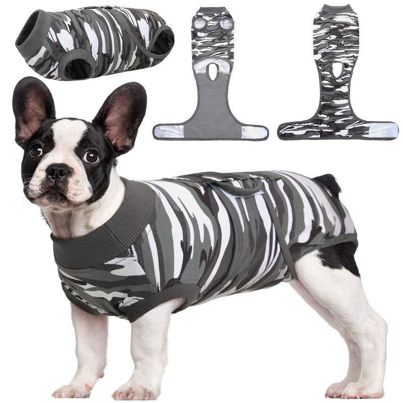 Kuoser Recovery Suit for Dogs Cats After Surgery Professional Pet Recovery Shirt Dog Abdominal Wounds Bandages Substitute ECollar ConePrevent Licking Dog Onesies Pet Surgery Recovery Suit - Image 2