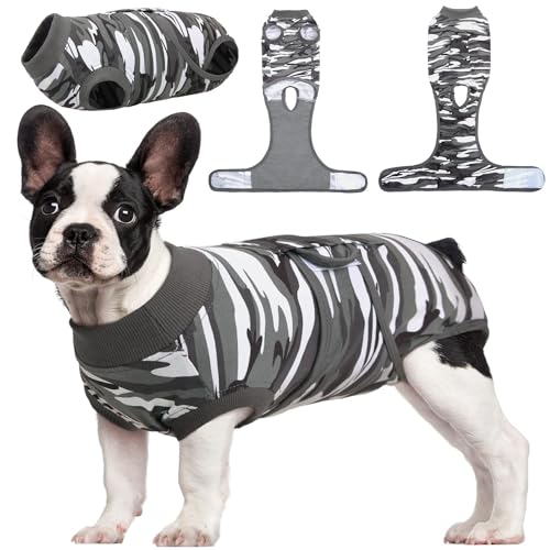 Kuoser Recovery Suit for Dogs Cats After Surgery Professional Pet Recovery Shirt Dog Abdominal Wounds Bandages Substitute ECollar ConePrevent Licking Dog Onesies Pet Surgery Recovery Suit - Image 1