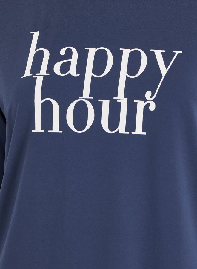 تايك تو طقم تي شيرت بأكمام قصيرة وسروال ضيق بطبعة شعار - Image 4