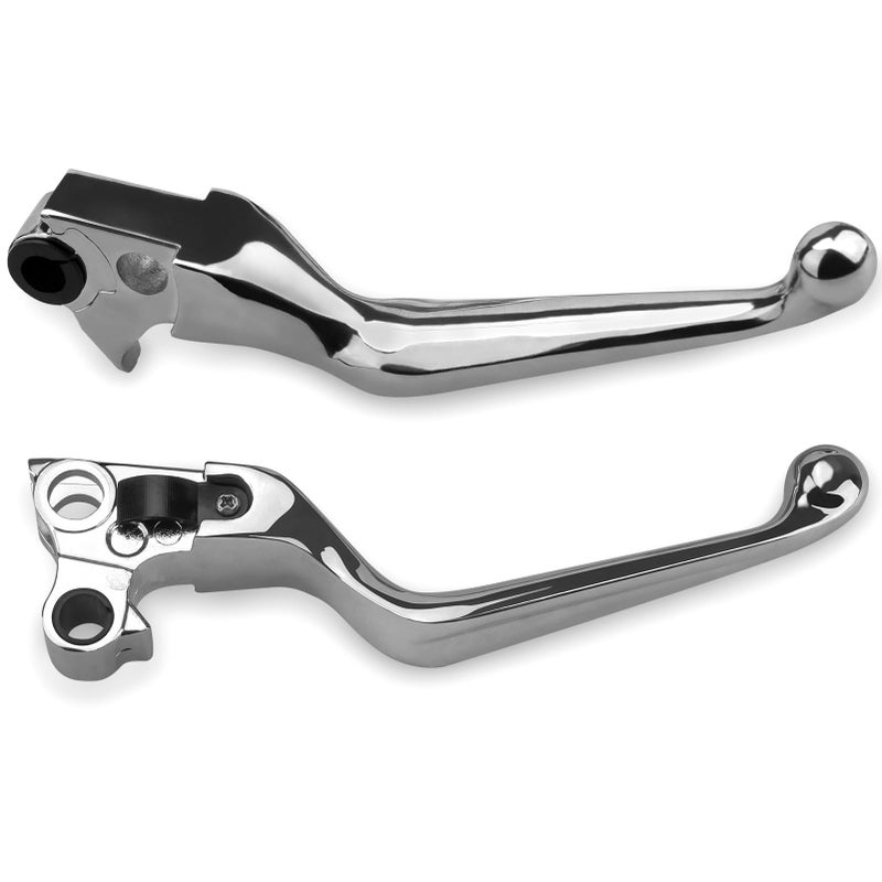 Xastro Chrome Silver Brake Clutch Lever Hand Levers Compatible with Harley Sportster 883 1200 Harley Davidson Dyna Softail Road King Touring Fat Bob Electra Glide - Image 2