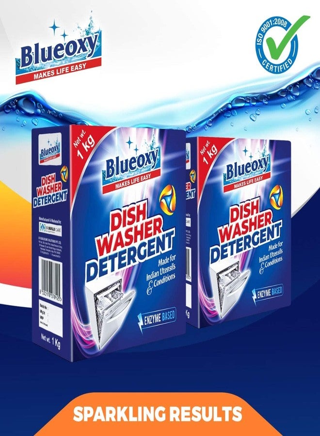 BLUEOXY Auto Dishwasher Detergent Powder - Used for All Dishwasher Brands | Specially Made for Indian Utensils & Conditions | Dishwasher Cleaning Powder | Ecological Formulation | 1Kg | QTY 2 - Image 4