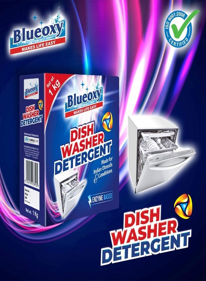 BLUEOXY Auto Dishwasher Detergent Powder - Used for All Dishwasher Brands | Specially Made for Indian Utensils & Conditions | Dishwasher Cleaning Powder | Ecological Formulation | 1Kg | QTY 2 - Image 2