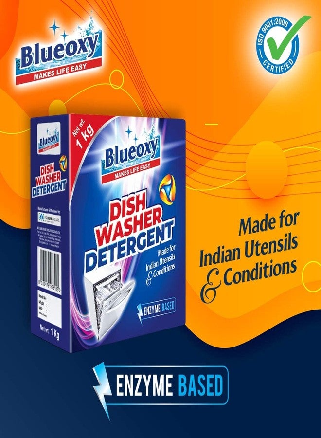 BLUEOXY Auto Dishwasher Detergent Powder - Used for All Dishwasher Brands | Specially Made for Indian Utensils & Conditions | Dishwasher Cleaning Powder | Ecological Formulation | 1Kg | QTY 2 - Image 3
