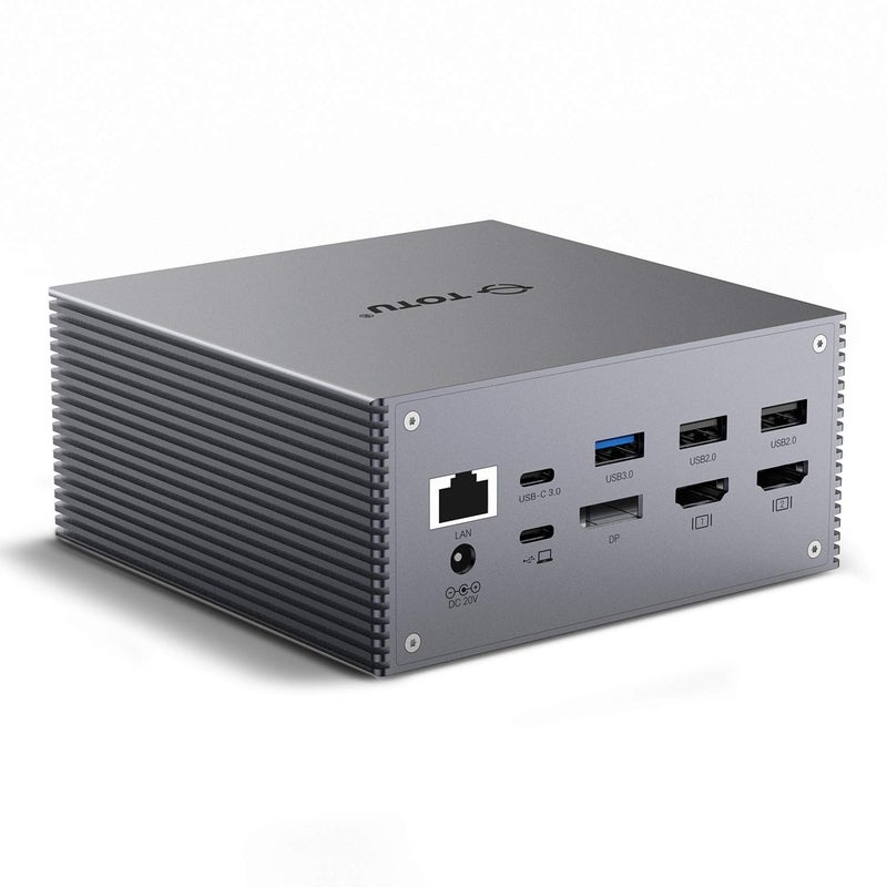 TOTU USB-C Triple Display Docking Station With Charging Support for MacBook Pro & Windows Type C Systems (2 HDMI, DP, 7 USB Ports, 60W PD), MacOS Mirror Mode Only - Image 1