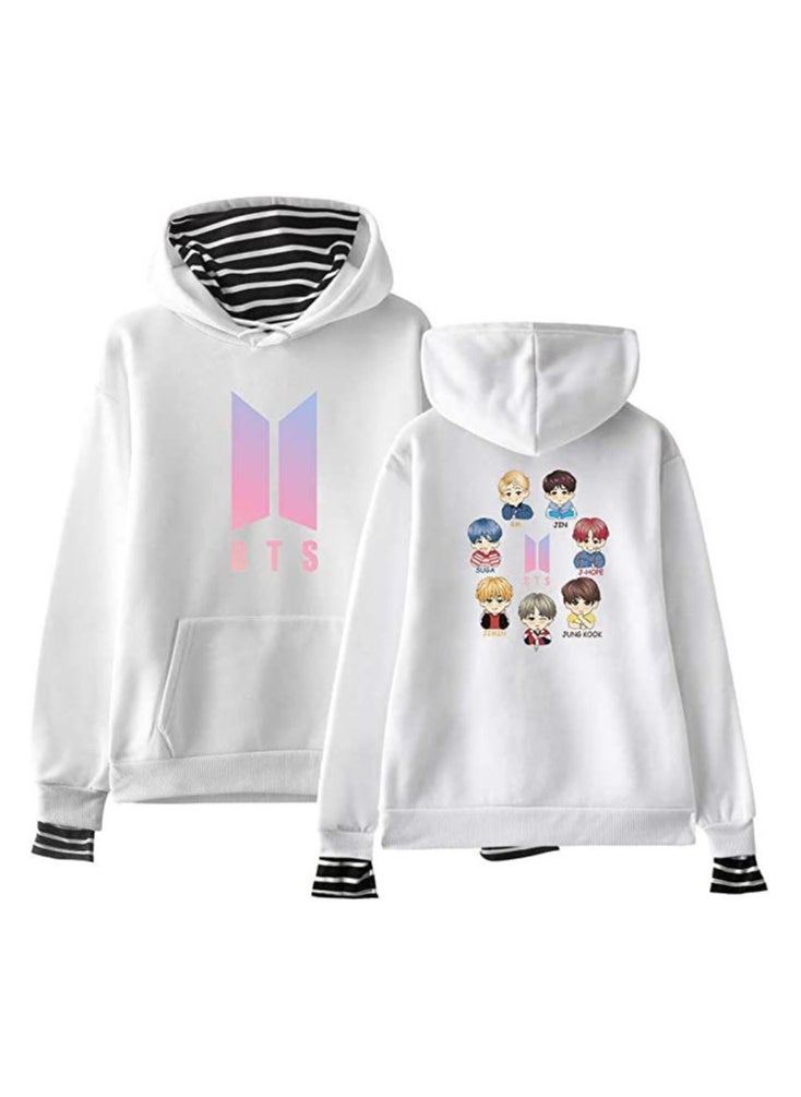 General - BTS Love Yourself Concert Hoodie White - Image 1