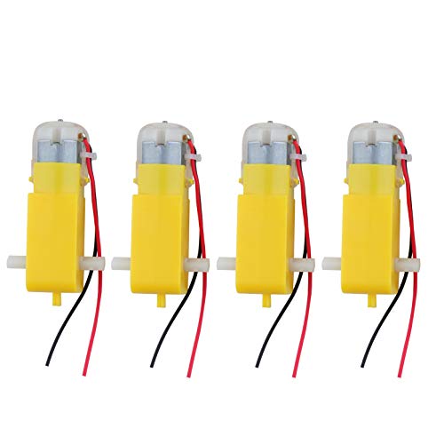 Stemedu 4PCS DC TT Motor Gearbox Motor 36V Dual Shaft Geared Electric Motors for Arduino Smart Car Chassis 200RPM Ratio 148 DIY Robot Toys 4 - Image 1