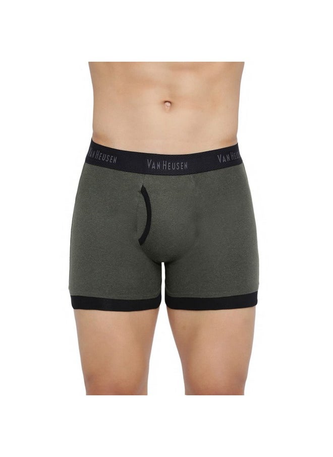 Van Heusen Van Heusen Men Trunks - 100% Combed Cotton - Pack of 2 - Anti Bacterial, Colour Fresh, Moisture Wicking_10044_Olive Melange, Dark Navy_XL  - Image 2