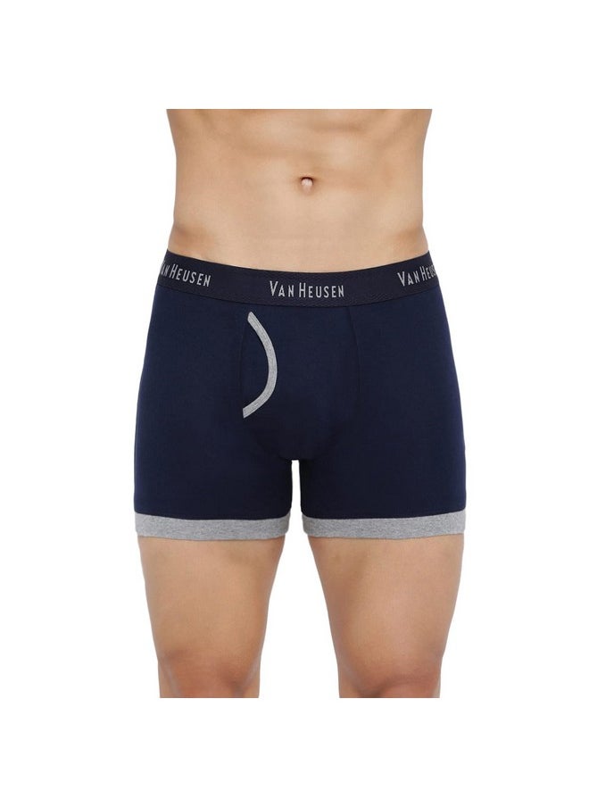 Van Heusen Van Heusen Men Trunks - 100% Combed Cotton - Pack of 2 - Anti Bacterial, Colour Fresh, Moisture Wicking_10044_Olive Melange, Dark Navy_XL  - Image 3