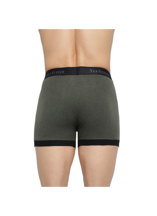 Van Heusen Van Heusen Men Trunks - 100% Combed Cotton - Pack of 2 - Anti Bacterial, Colour Fresh, Moisture Wicking_10044_Olive Melange, Dark Navy_XL  - Image 4