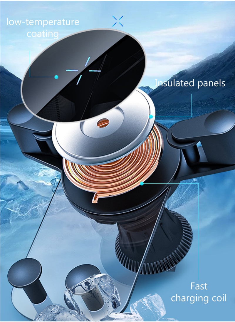 Generic - Car Phone Mount Wireless Charger, 15W Fast Charging Magnetic Wireless Car Charger, Air Vent Phone Holders for Your Car for Magsafe Car Phone Holder for iPhone 16/15/14/13/12 Fast Charging - Image 1