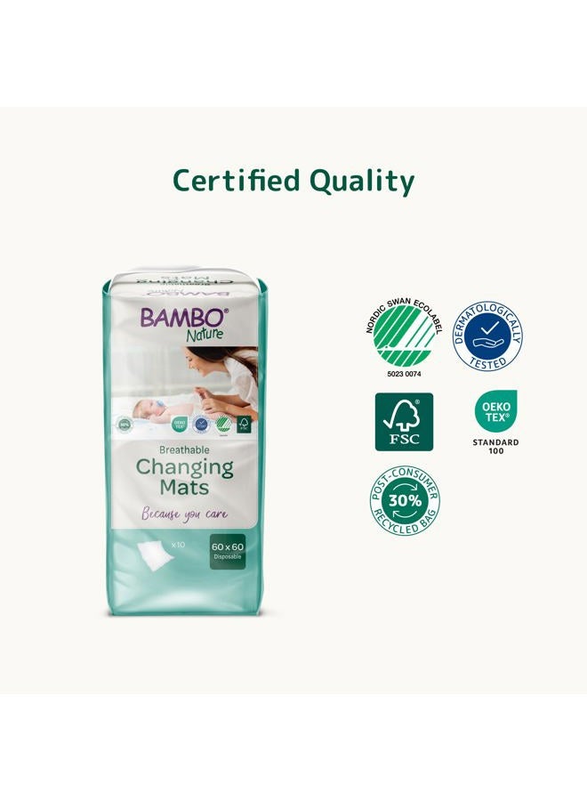 BAMBO NATURE Disposable 60x60cm Changing Mat - Pack of 10 - Image 4