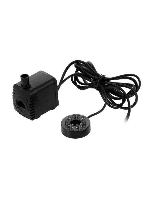NIBEMINENT Aquarium Ultra-Quiet USB Water Pump With 12-LED Light Black 7 x 5.3cm - Image 1