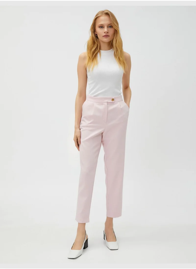 KOTON Carrot Trousers Pocket Pleated