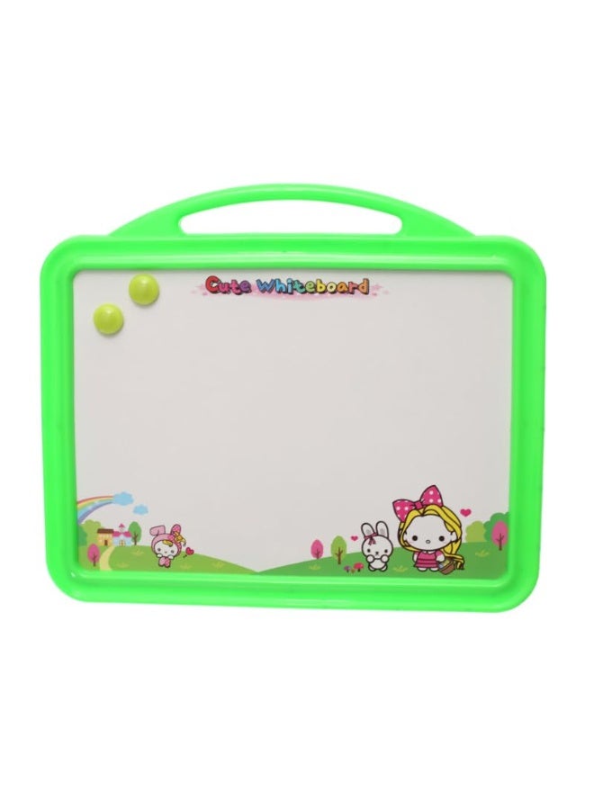 Plastic Drawing And Writing Board 2 in 1 With Magnetic Alphabet letters And Creative Educational Operations Aiming To Teach Children All Educational Skills - Green - Image 2