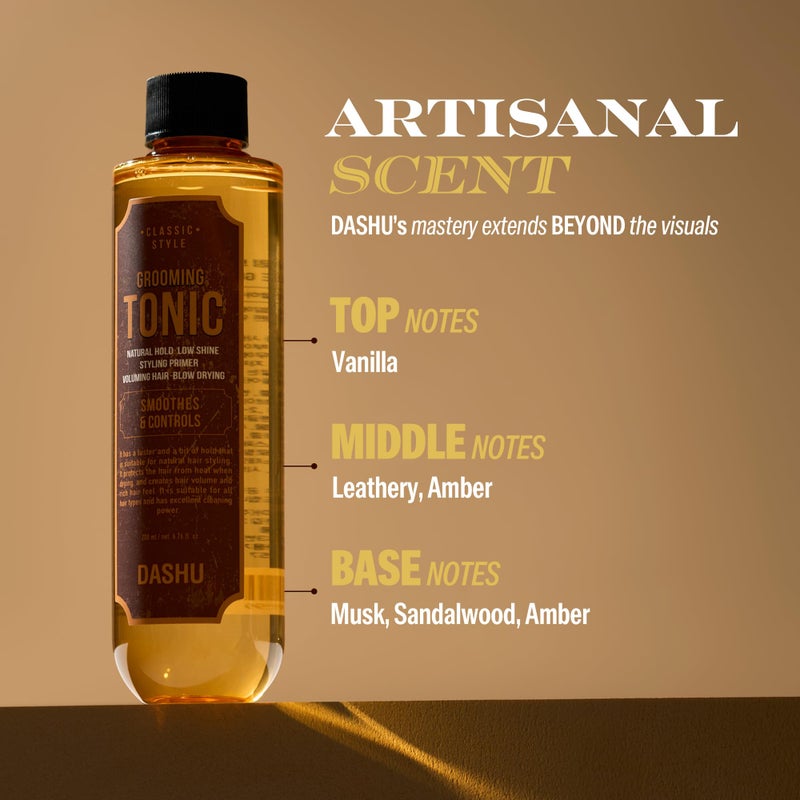 DASHU Classic Style Grooming Tonic - Korean Hair Tonic for Men w/Baobab Seed Oil, Phyto Zein & ABIL ME 45 MB - Lightweight Hair Styling - Volumizing Hair Serum - Scented Hair Scalp Oil (6.76 fl oz) - Image 4