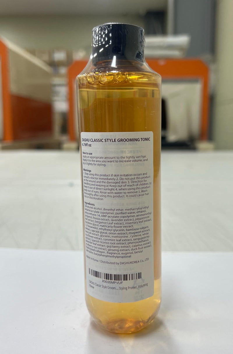 DASHU Classic Style Grooming Tonic - Korean Hair Tonic for Men w/Baobab Seed Oil, Phyto Zein & ABIL ME 45 MB - Lightweight Hair Styling - Volumizing Hair Serum - Scented Hair Scalp Oil (6.76 fl oz) - Image 5