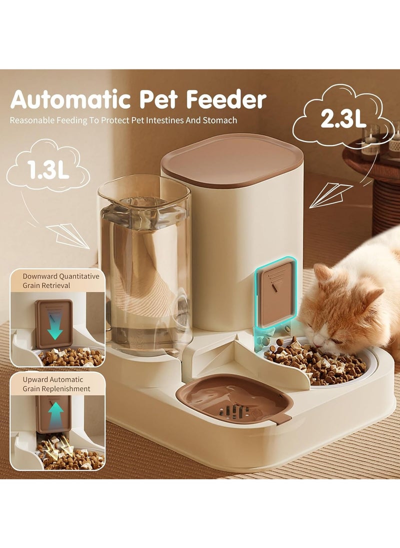 SOUQORA Automatic Pet Feeder and Water Food Dispenser, 100% BPA-Free,Gravity Refill,Self Feeding Cat Food and Water Dispenser Set for Small Large Pets Puppy Kitten Rabbit Bunny,Large Capacity  - Image 3