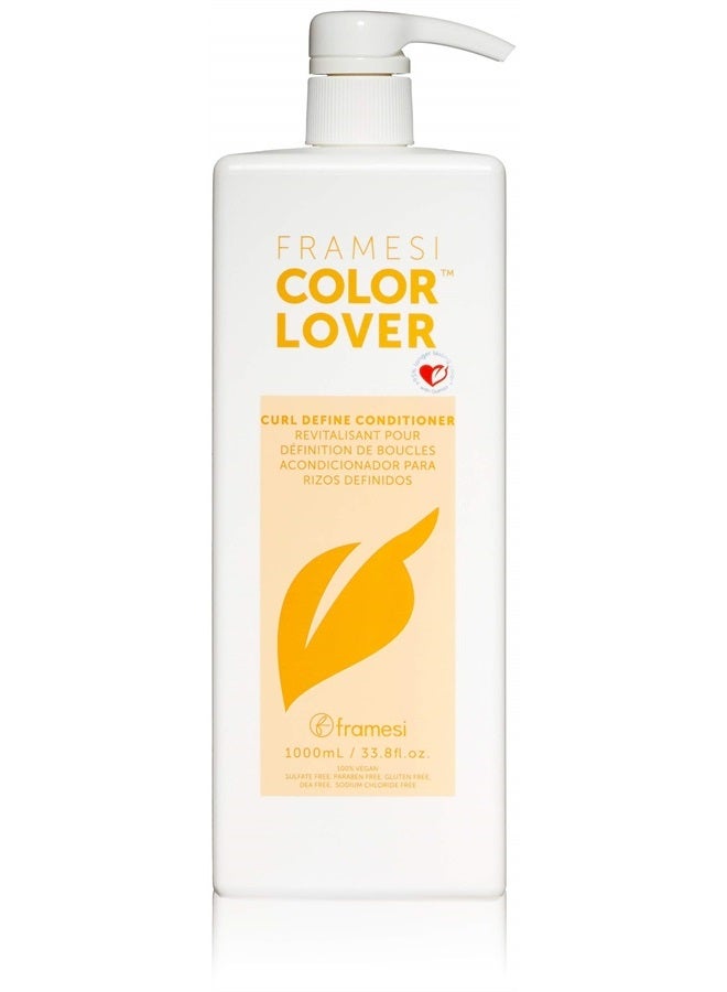 Framesi Color Lover Curl Define Conditioner, Conditioner for Curly Hair with Quinoa, Color Treated Hair