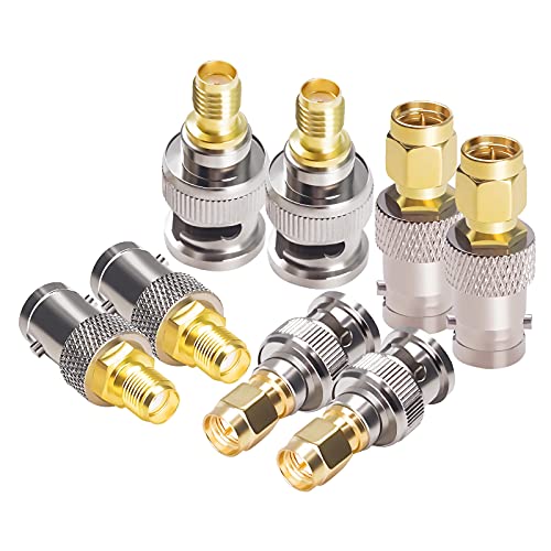 Goupchn SMA to BNC Connectors Kit 8PCS Male Female Coax Coaxial Adapter Converter - Image 1