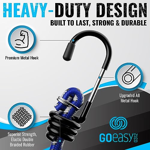 GOEASY0312 Premium Bungee Cords Heavy Duty - 20 pcs Bungee Cords with Hooks in A Storage Jar Includes 10", 18", 24", 30", 36", 48" Bungie Cord Bundle - Image 2