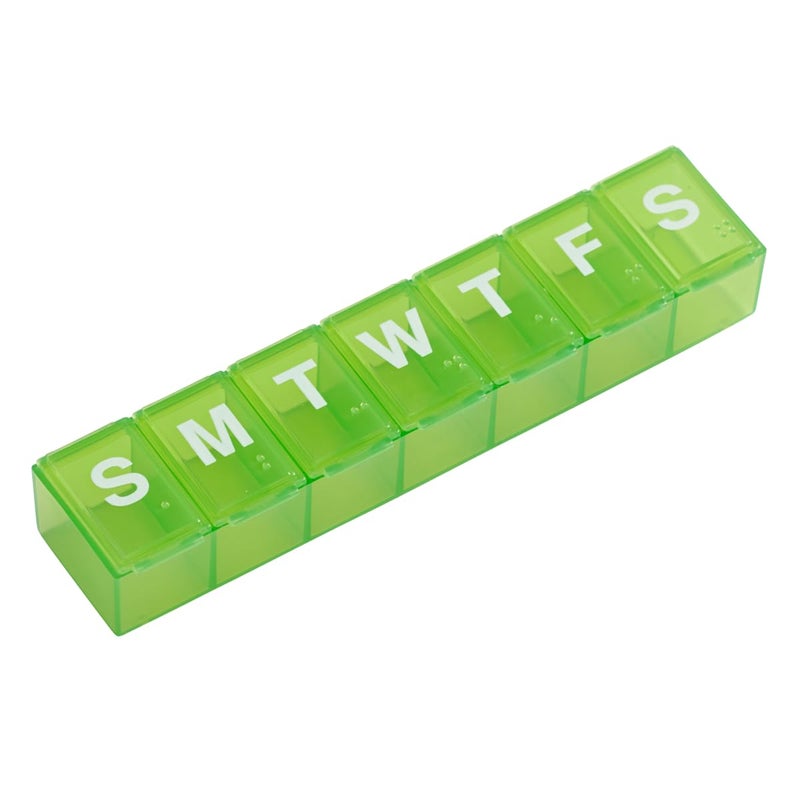 EZY DOSE Weekly (7-Day) Daily Pill Case, Medicine Planner, Vitamin Organizer, Supplement Container, Convenient and Easy to Use, Large Compartments, Travel Friendly, Color May Vary, BPA Free - Image 1