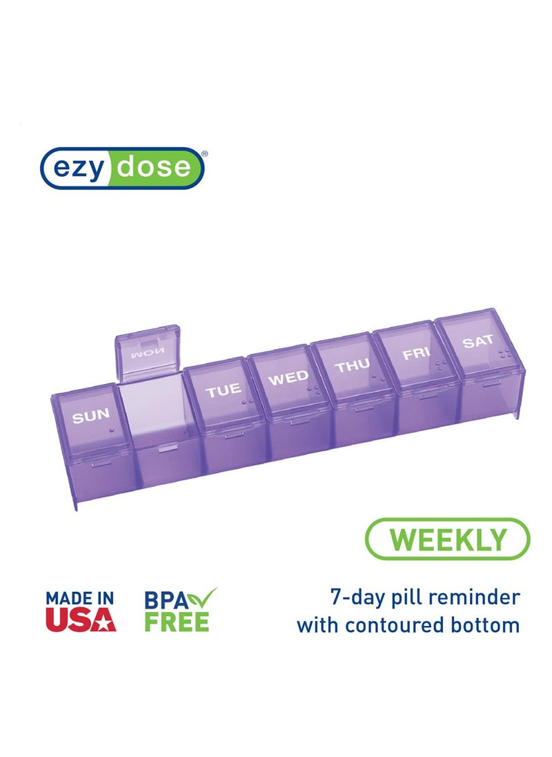 Ezy Dose Weekly 7-Day Pill Case With Contoured Bottoms  - Image 4