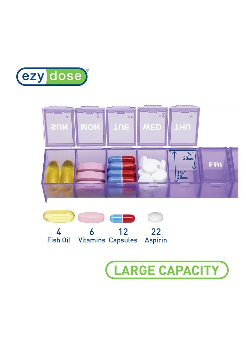 Ezy Dose Weekly 7-Day Pill Case With Contoured Bottoms  - Image 3