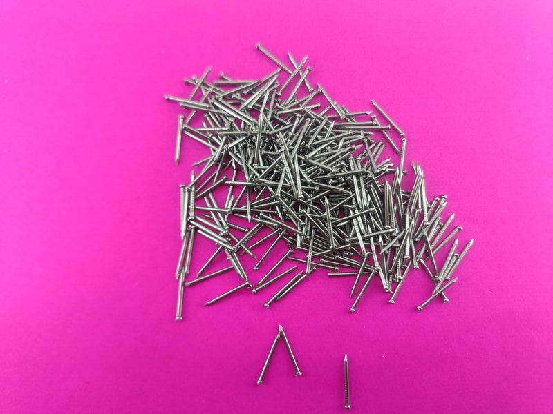 Advancedestore Best Strong Medium Size Hardware Keel – 0.75 Inch Iron Wall Nails – 100 Pcs | Rustproof, Bent-Proof Shining Nails for Hanging Photo Frames, Pictures, DIY Craft, Home & Office Use - Image 1