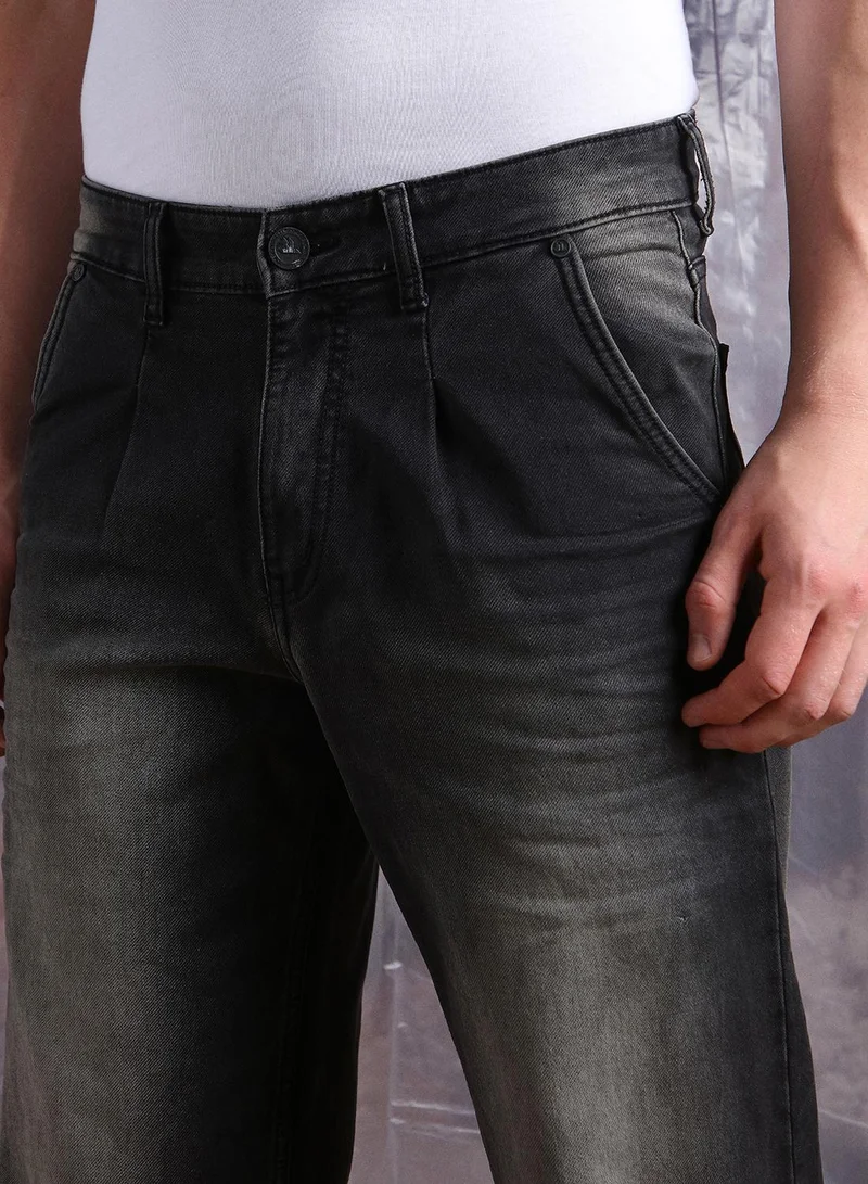 Hubberholme Men Comfort Straight Tappered Fit Light Fade Mid-Rise Jeans