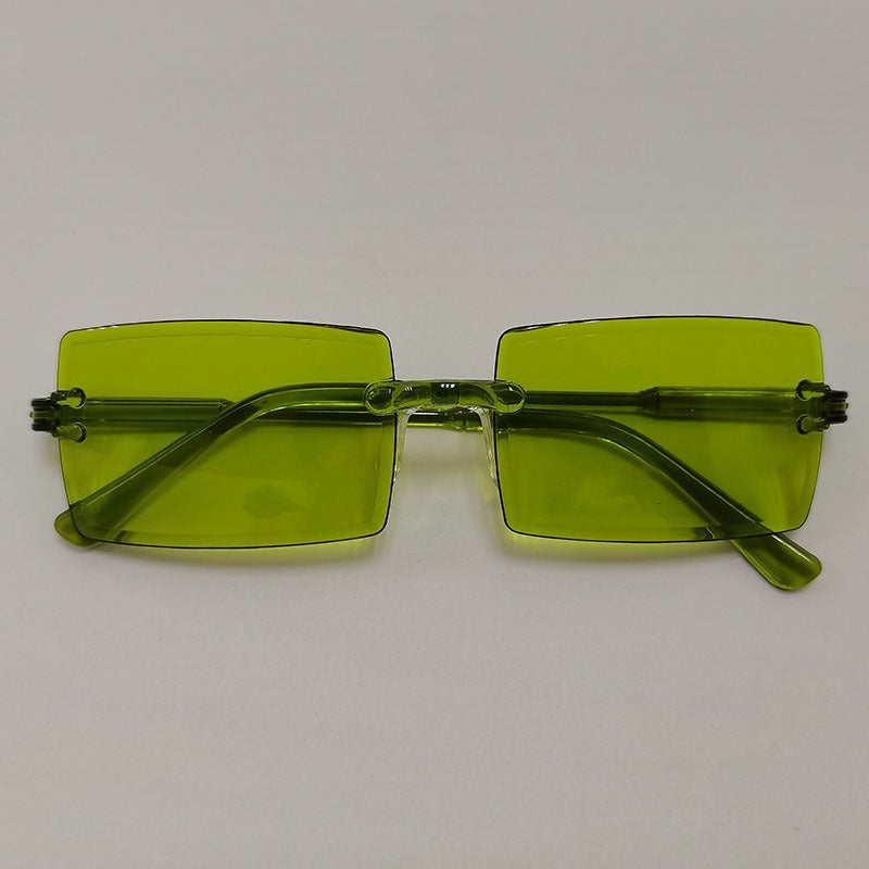 Frameless Square Gradient Sunglasses Fashion Shades C45 grass green