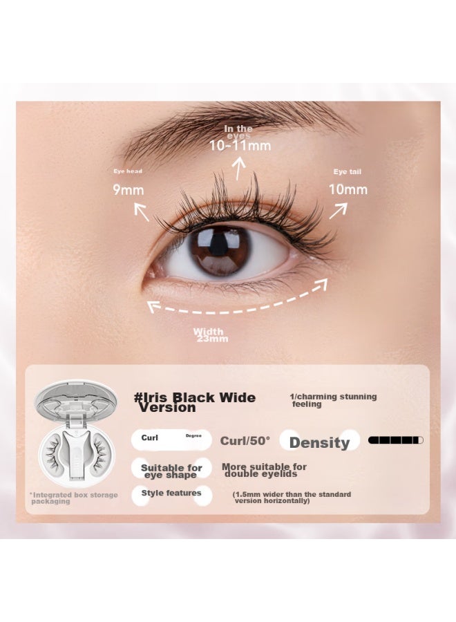 Wosado رموش صناعية عريضة، Sunflower Black، رموش صناعية مغناطيسية ناعمة، تجعيد طبيعي، هدايا - Image 1
