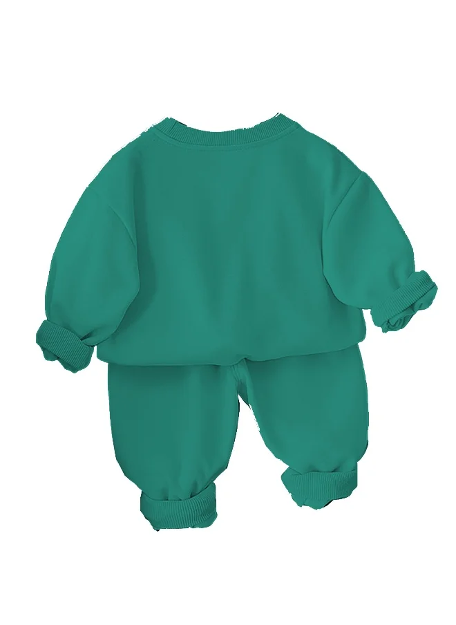 LITTLE SURPRISE BOX Green Crocodile 2 pcs Track suit set for Toddlers/Kids