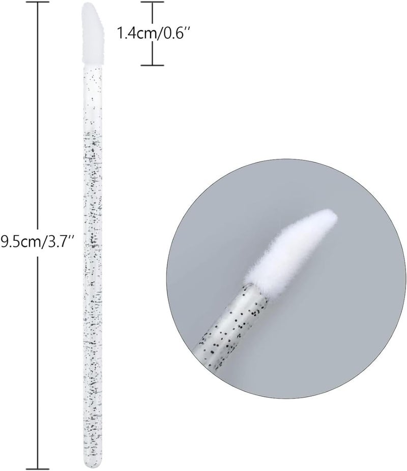 LAROKO Disposable Lip Brush, Glitter Crystal Lip Brushes Lip Gloss Applicators Lipstick Gloss Wands Applicator Perfect Makeup Tool Kits100PCS - Image 5