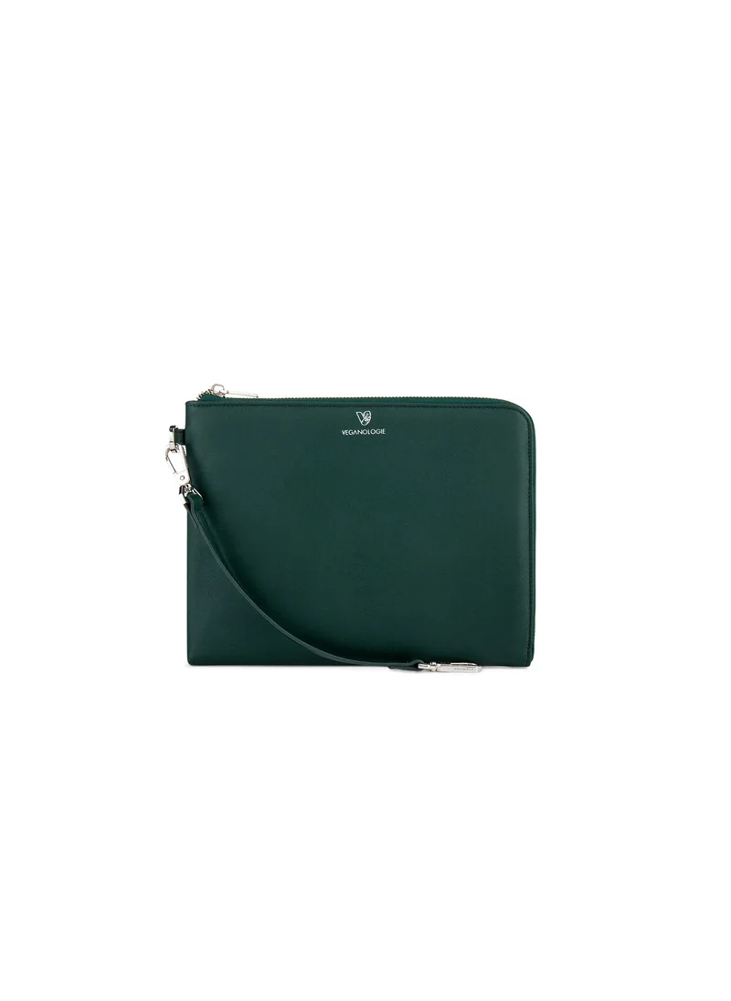 فيجانولوجي Demi Large Pouch in Green Made From 10 Recycled Plastic Bottles